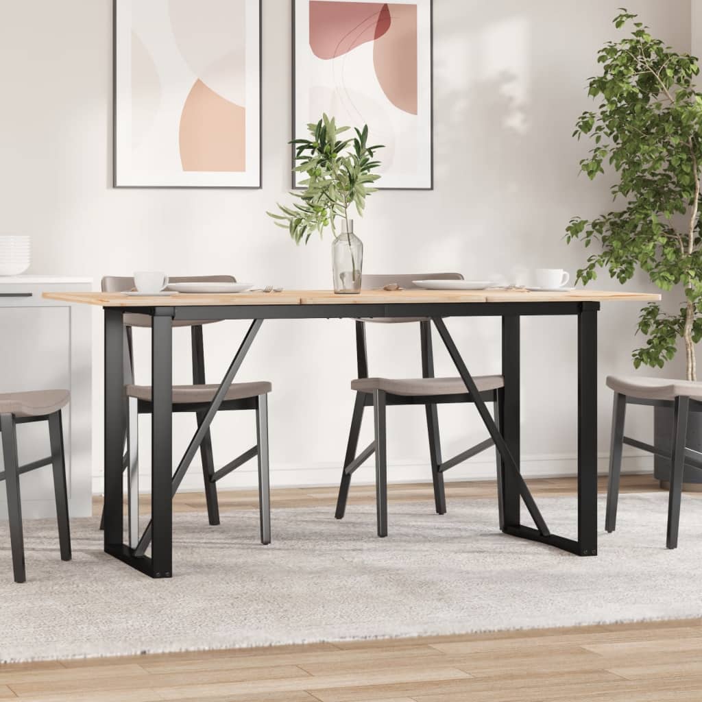 dining table frame in O-shape 140x60x73 cm steel