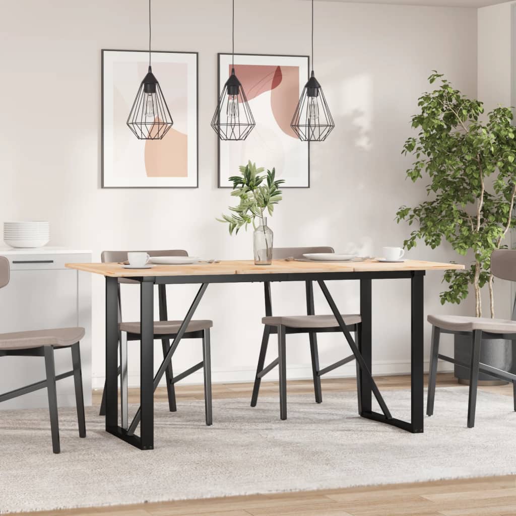 dining table frame in O-shape 140x60x73 cm steel